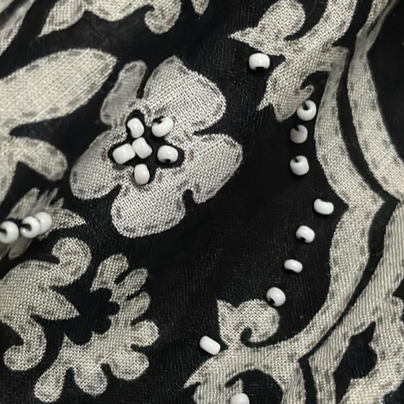 Ann Taylor Loft Swing Style Skirt-S-Cotton-Side Zip-Lined-Beaded/Tassel Detail - Picture 4 of 15